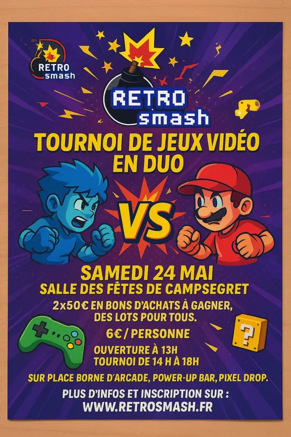 Tournoi jeux vidéo en duo